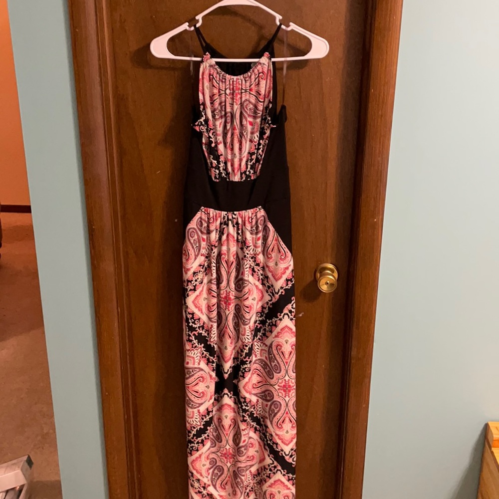 Long maxi high neck dress